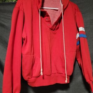 Rawlings Coral Hooded Sweatshirt with White Trim